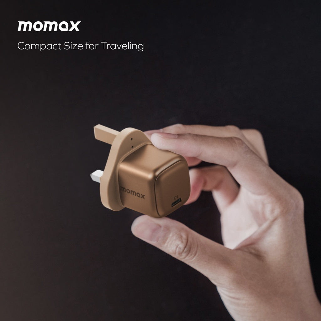 شاحن Momax 1-Charger بتقنية GaN بقوة 30 وات | رملي شاحن Momax 1-Charger بتقنية GaN بقوة 30 وات | رملي